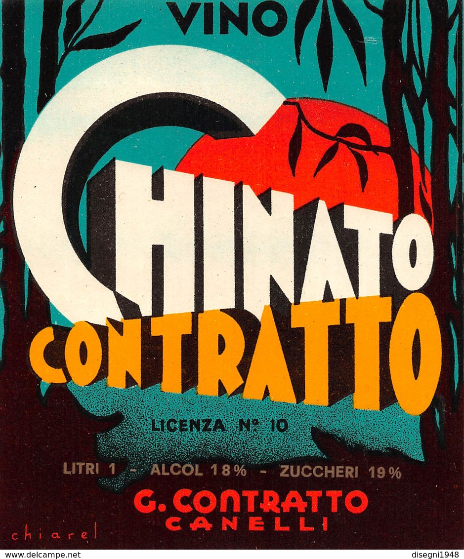 07774 "CHINATO CONTRATTO - G. CONTRATTO - CANELLI" ETICH. ORIG. - Altri & Non Classificati