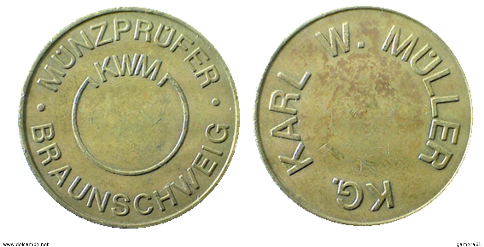 03042 GETTONE TOKEN JETON CAR WASH TOKEN KWM  MUNZPRUFER BRAUNSCHWEIG - Autres & Non Classés