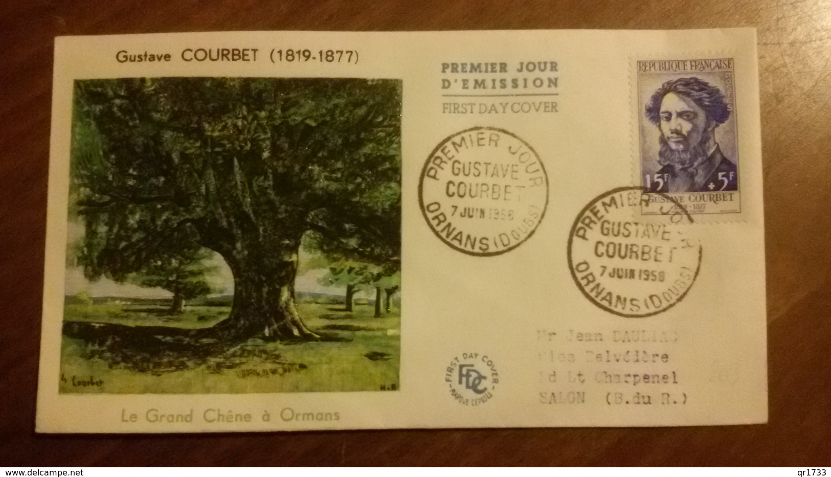 Premier Jour  FDC..   GUSTAVE  COURBET  1958 .. ORNANS - Zonder Classificatie