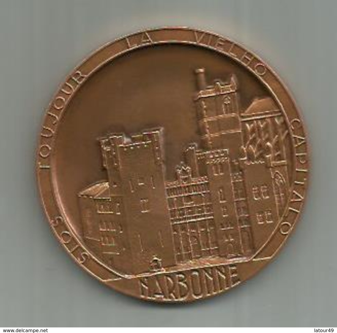 Medaille Narbonne  SIOS TOUJOUR LA VIELHO  CAPITALO   ..6.8 CM ET BOITE D ORIGINE ETAT NEUF - France