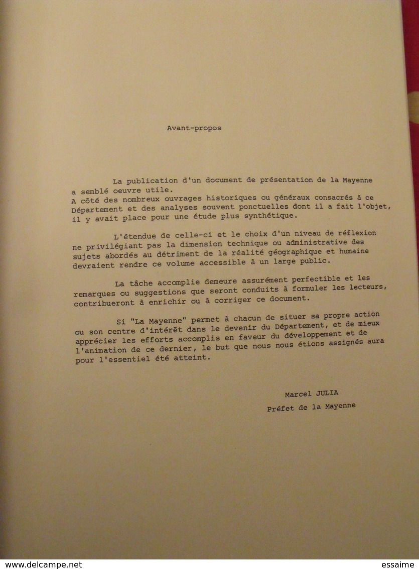 La Mayenne. Préfecture De La Mayenne 1978. économie, équipements. Laval Chateau-gontier. Cartes - Pays De Loire