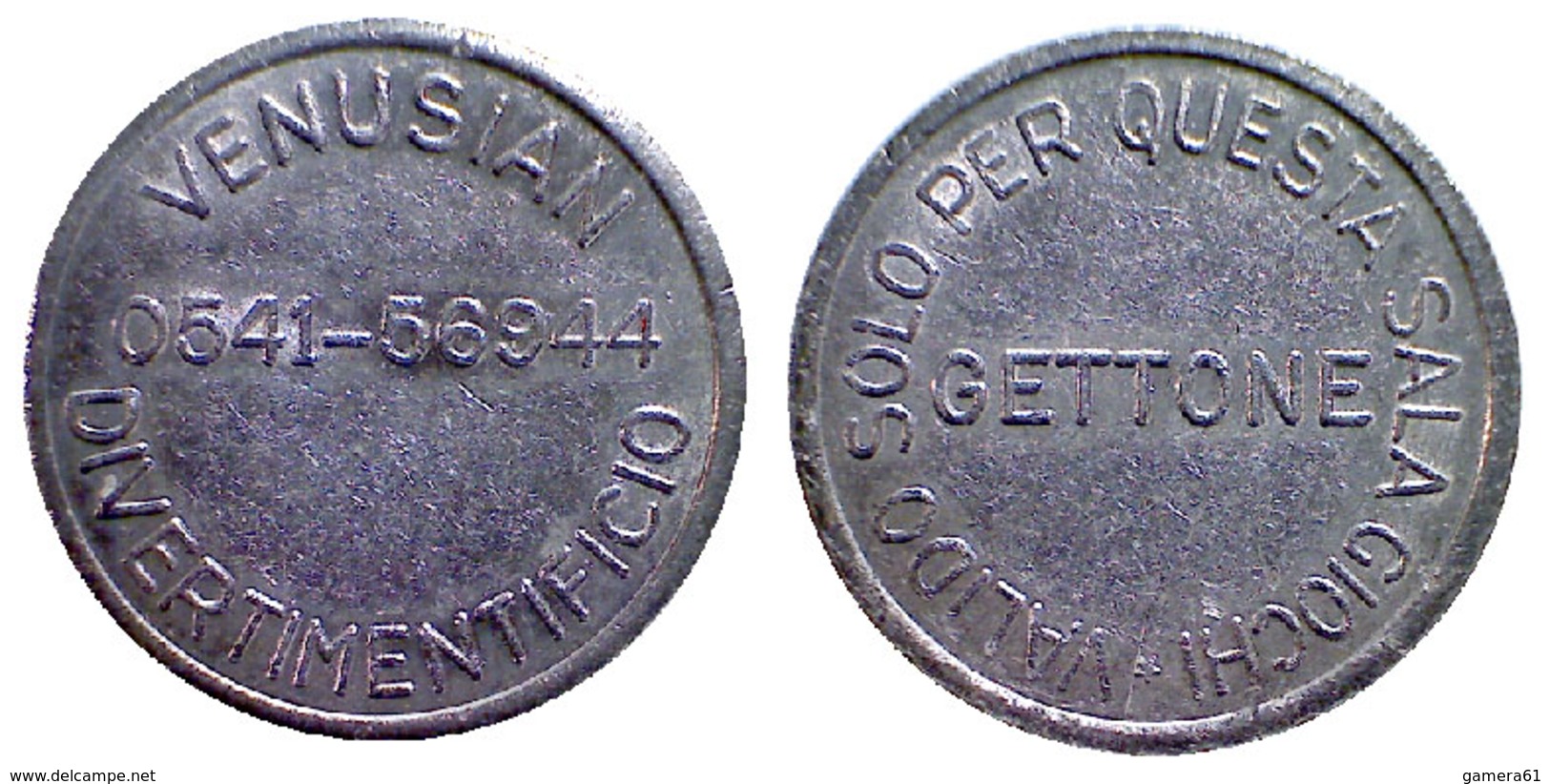 04646 GETTONE TOKEN JETON SALA GIOCHI VENUSIAN RIMINI RIVIERA ROMAGNOLA - Casino