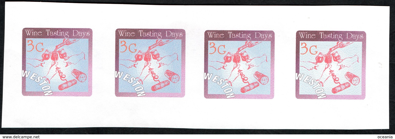 New Zealand Wine Post Wine Tasting Days Print Trial Color Graduation Strip. - Other & Unclassified