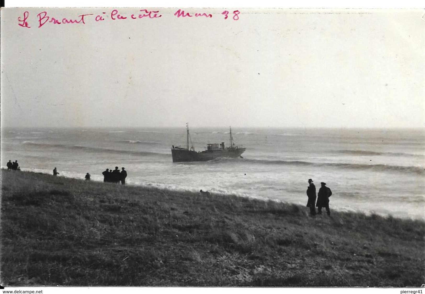 2-CPA-PH-1938-CHALUTIER A La COTE-Le Briant-Semble Etre Armement DAHL  De La Rochelle-?? TBE - Pêche