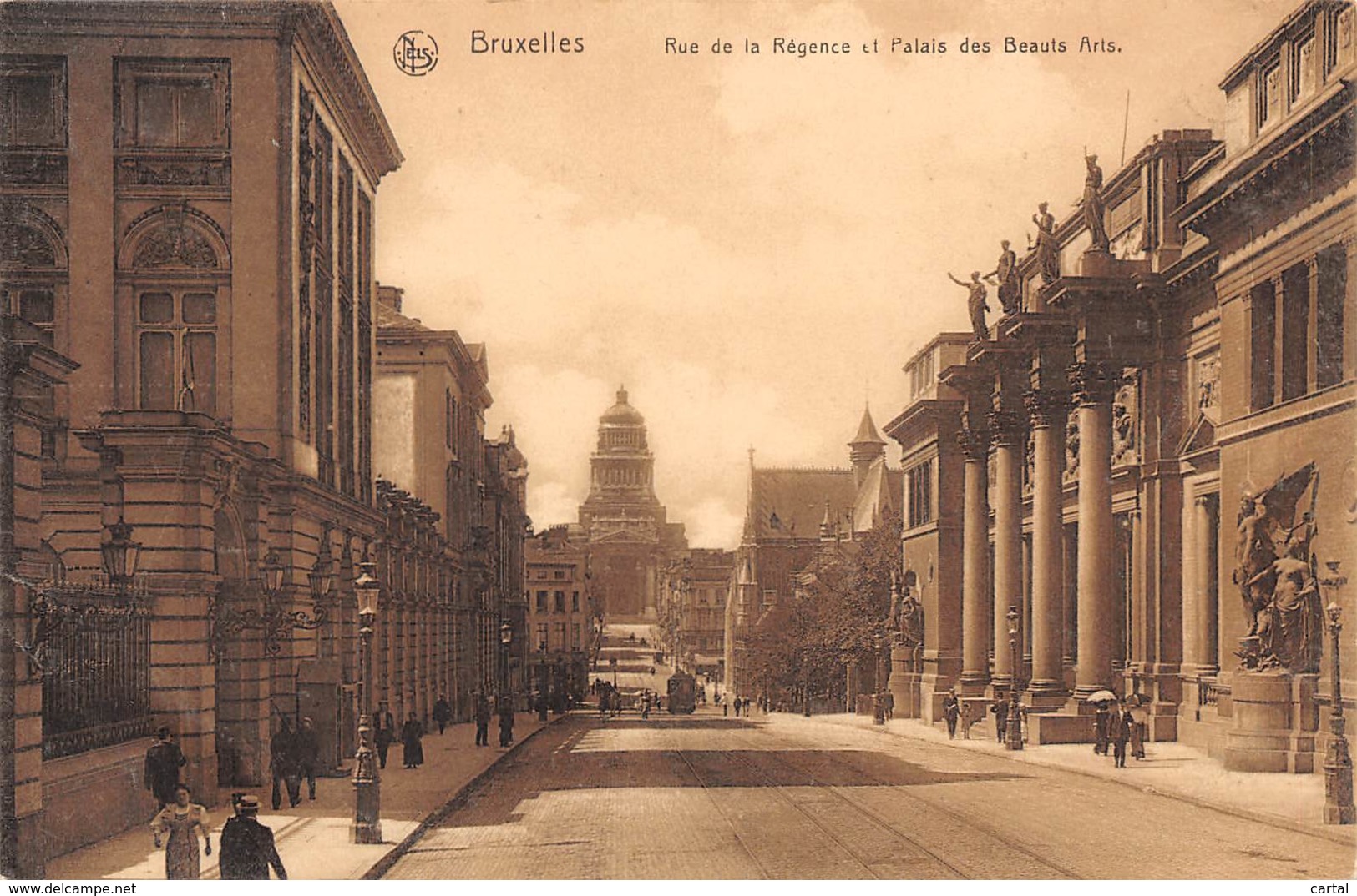 BRUXELLES - Rue De La Régence Et Palais Des Beaux Arts - Avenues, Boulevards