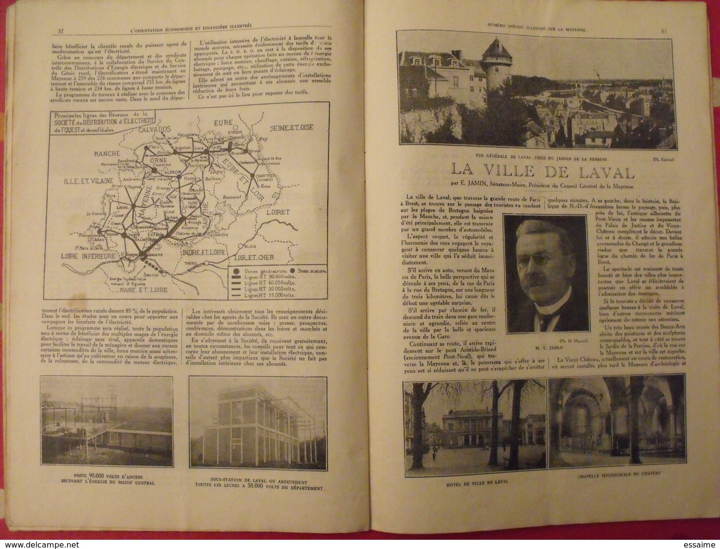 La Mayenne. n° spécial. orientation économique et financière. Mayenne. Laval. chateau. ernée craon. 1933