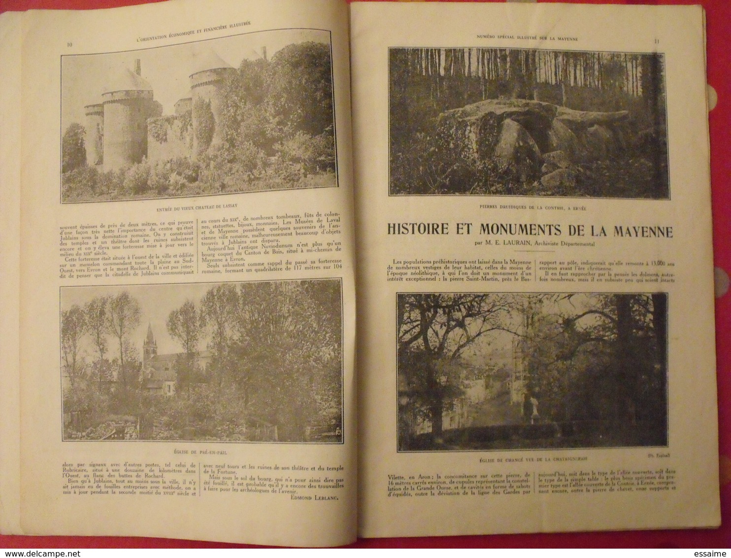 La Mayenne. n° spécial. orientation économique et financière. Mayenne. Laval. chateau. ernée craon. 1933