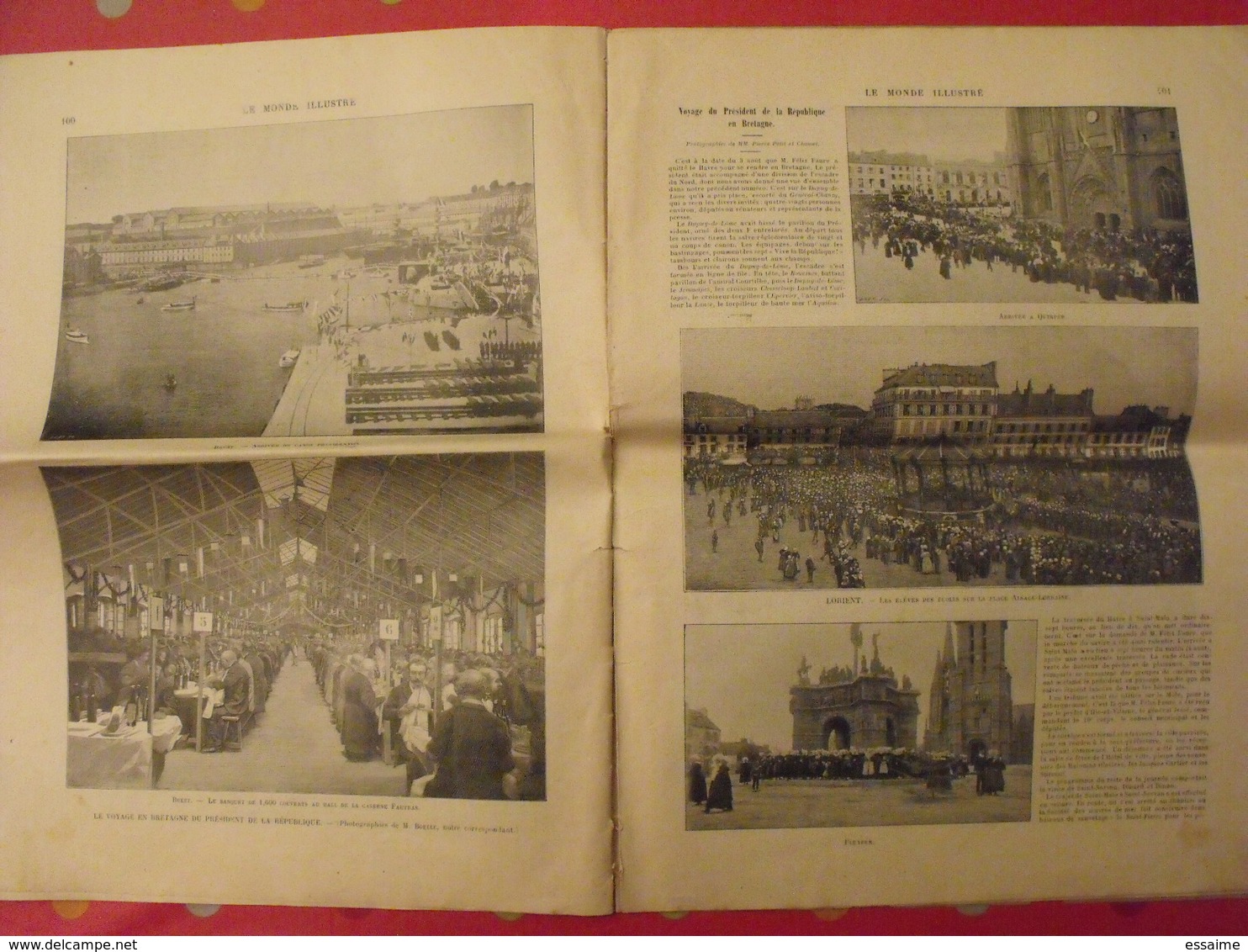 Le Monde Illustré N° 2055 De 1896. Saint-malo Saint -servan Quimper Brest Pleyben Lorient Madagascar - Pays De Loire