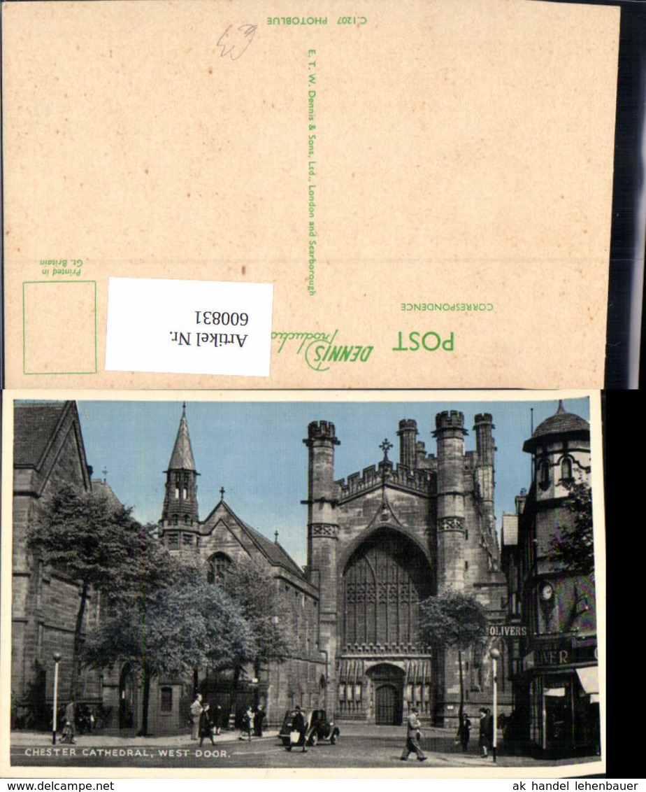 600831,Chester Cathedral West-Door Kathedrale Great Britain - Sonstige & Ohne Zuordnung