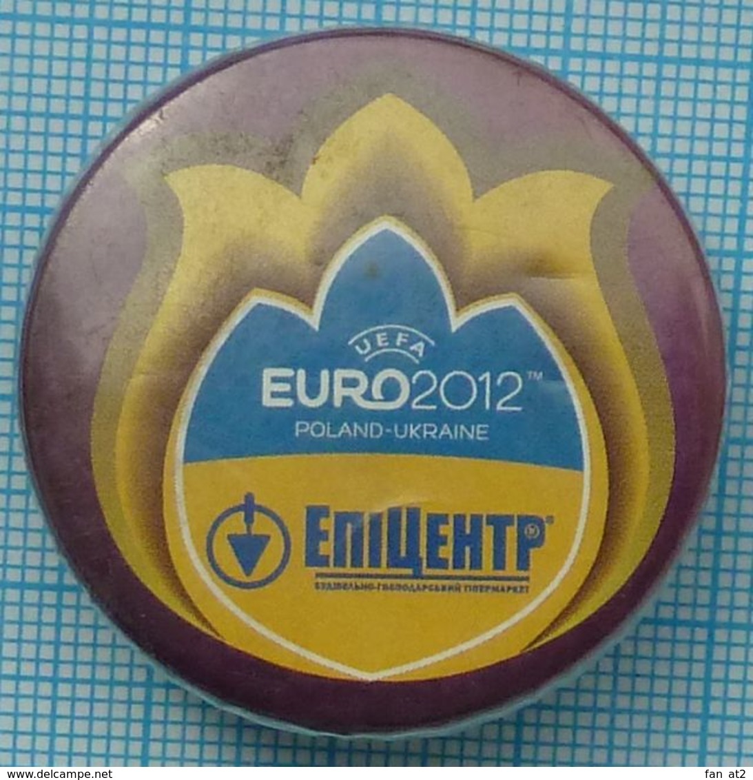 UKRAINE / Badge / POLAND / Football. Europe Championship. UEFA . EURO 2012 . Building Materials Store Epicenter. - Football