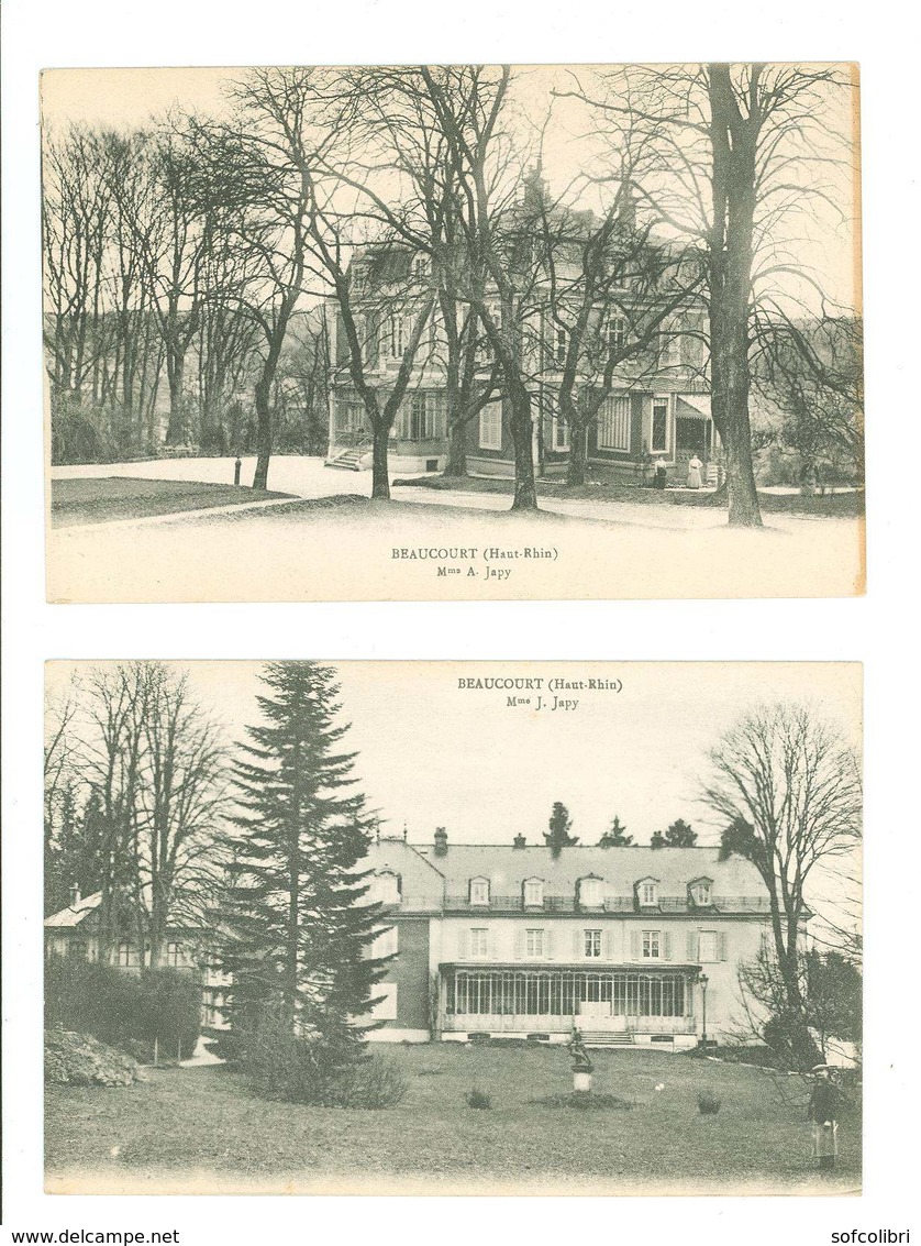 67 -- BEAUCOURT - Mme JAPY (château) - Lot De 2 Cartes.... - Autres & Non Classés