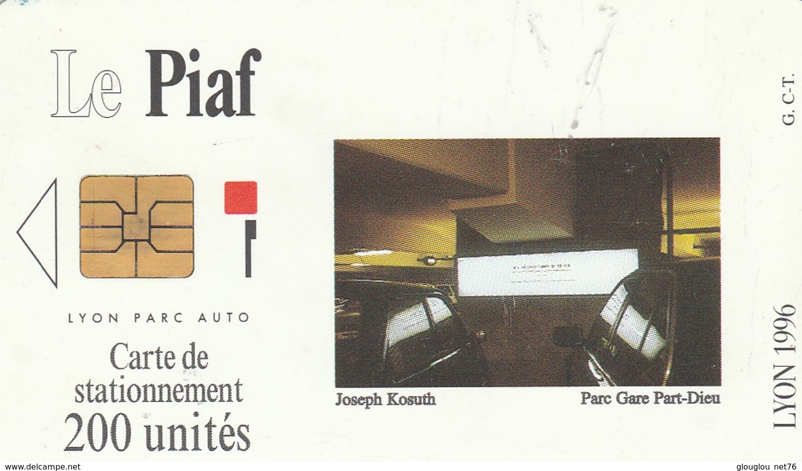 CARTE DE STATIONNEMENT   LE PIAF...200 UNITES   LYON - PIAF Parking Cards