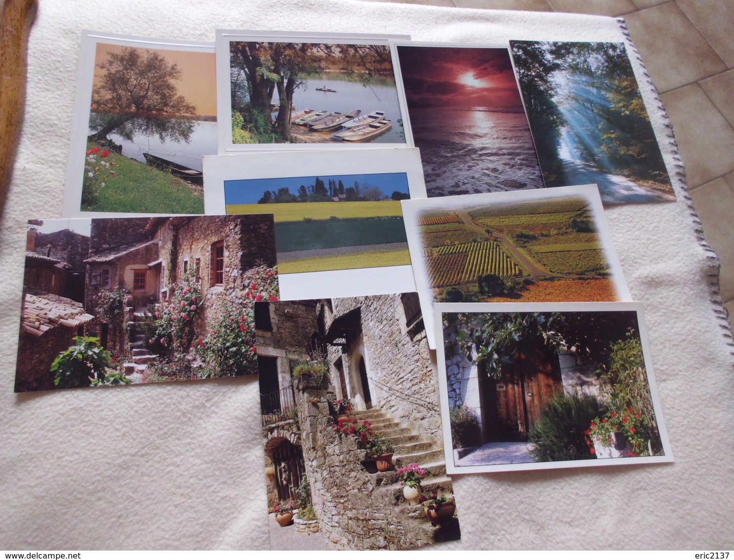 LOT DE 8 CARTES PHOTOS...PAYSAGES...HABITATIONS...BELLES VUES - 5 - 99 Postkaarten