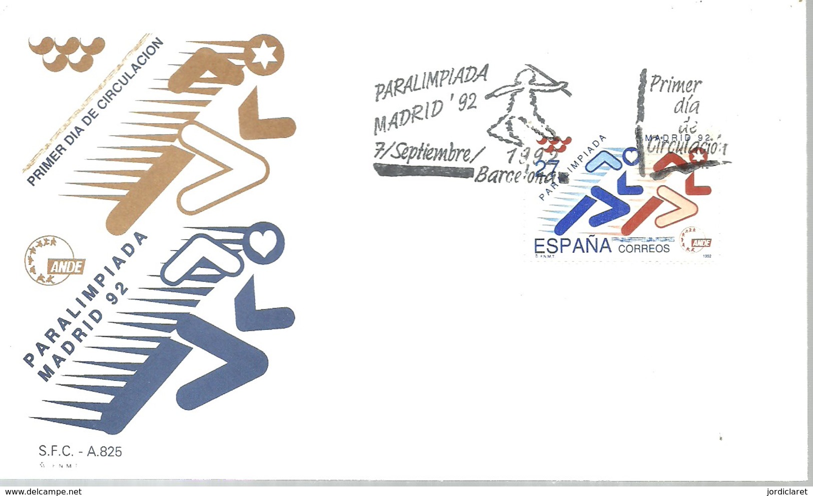 FDC ESPAÑA PARALIMPYCS - Verano 1992: Barcelona