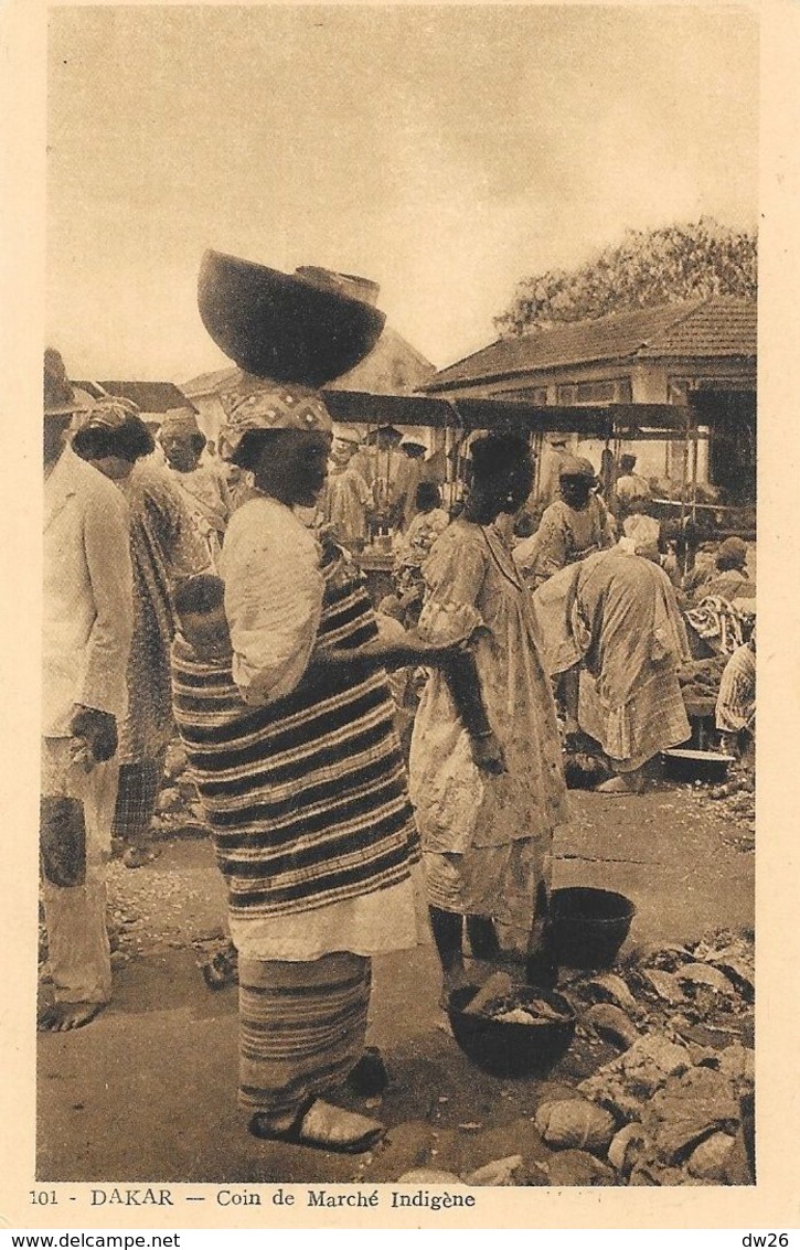 Dakar (Sénégal) - Coin Du Marché Indigène - Edition Joseph Hélou - Carte N° 101 Non Circulée - Sénégal