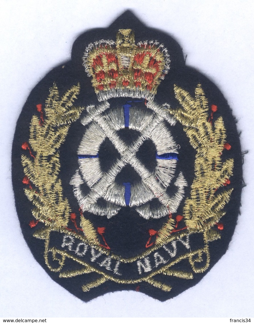 Insigne De La Royal Navy - Grande Bretagne - Scudetti In Tela