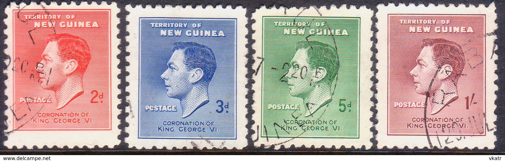 New Guinea (Territory Of) 1937 SG #208-11 Compl.set Used Coronation - Papua New Guinea