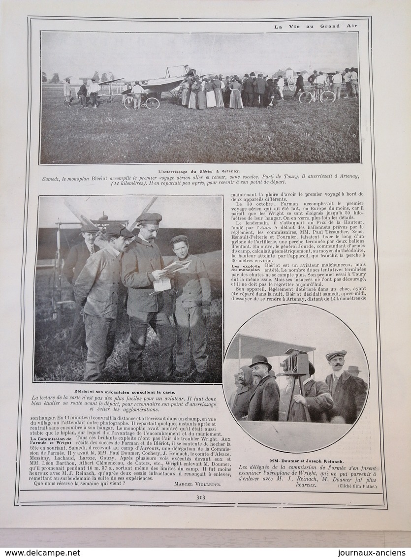 1908 LA SEMAINE DES AVIATEURS - ARTENAY - BLERIOT - HENRI FARMAN - Autres & Non Classés