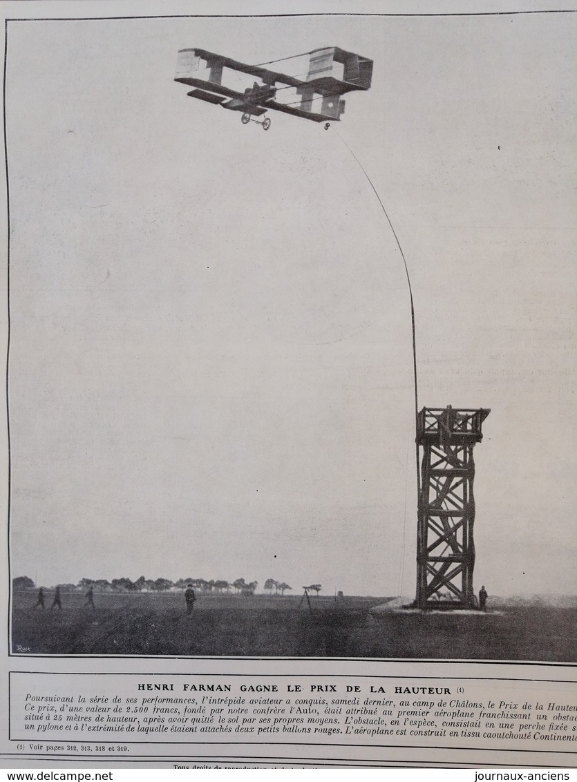 1908 LA SEMAINE DES AVIATEURS - ARTENAY - BLERIOT - HENRI FARMAN - Autres & Non Classés