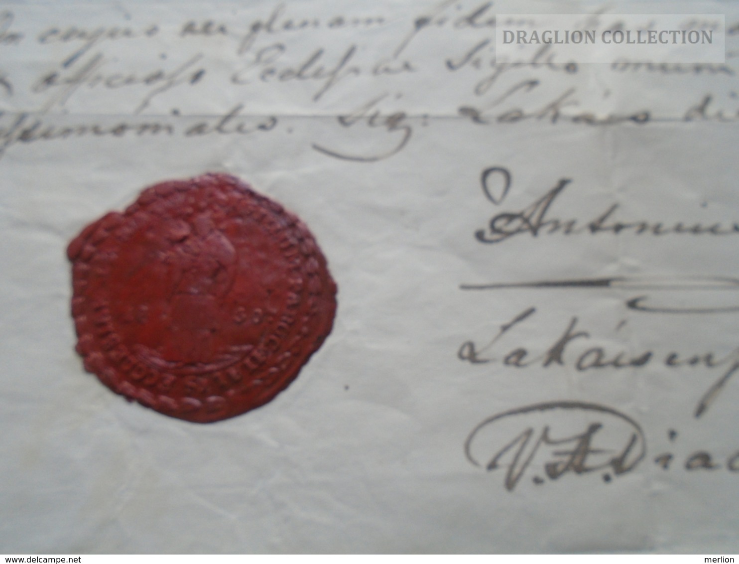 ZA183.1  Old Document -  Lukáčovce Lakács -Slovakia - 1856 - Szammer Carolus - Paulaczky Theresia - Rosalia - Naissance & Baptême