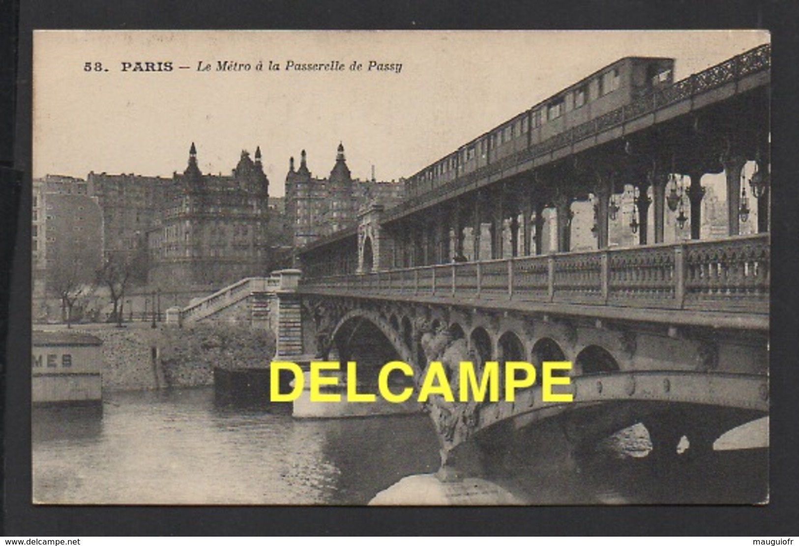 DD / CHEMINS DE FER / MÉTRO / LE MÉTRO À LA PASSERELLE DE PASSY / 1915 - Métro