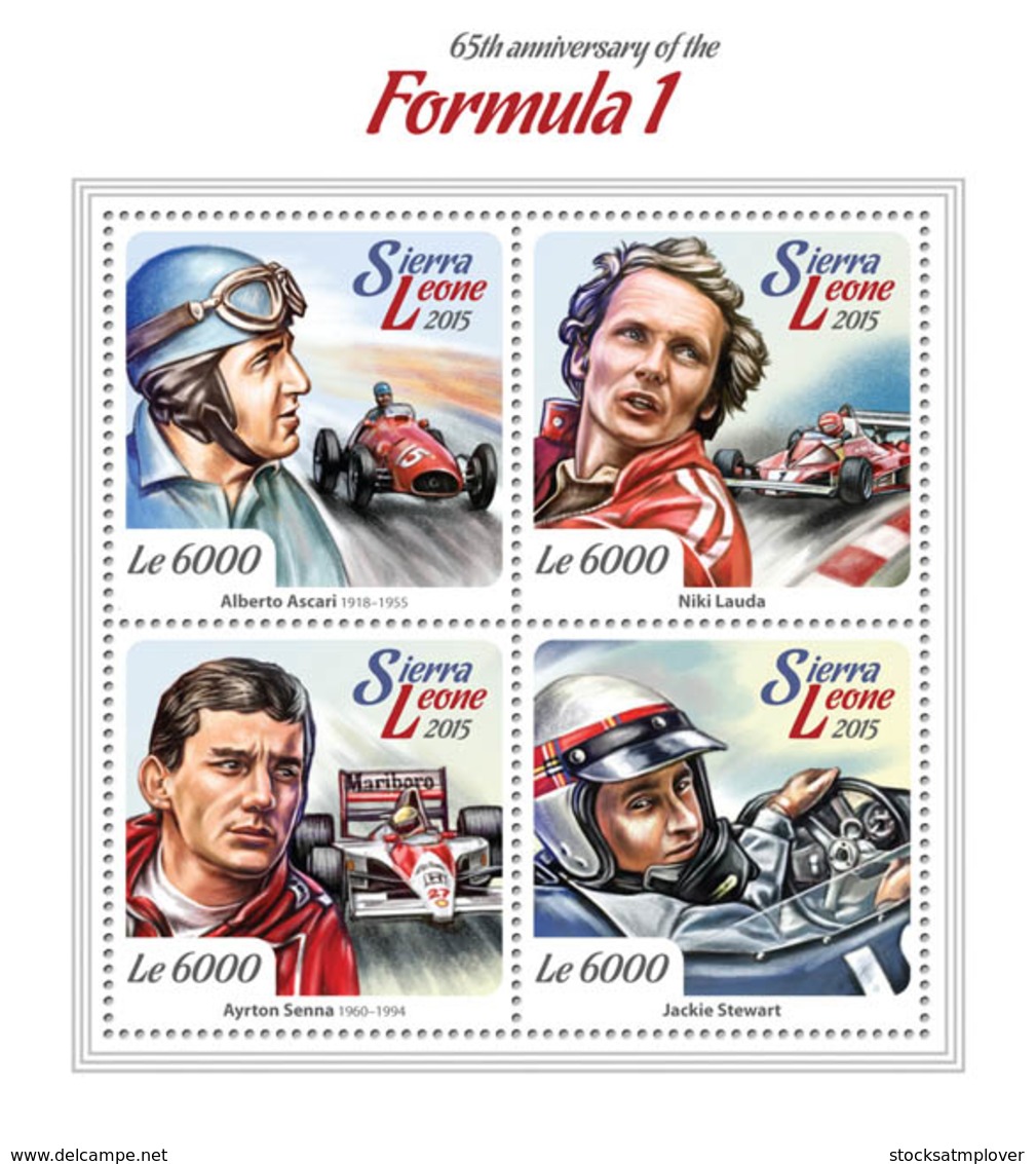 Sierra Leone 2015  Formula 1 ,racing Car - Sierra Leone (1961-...)