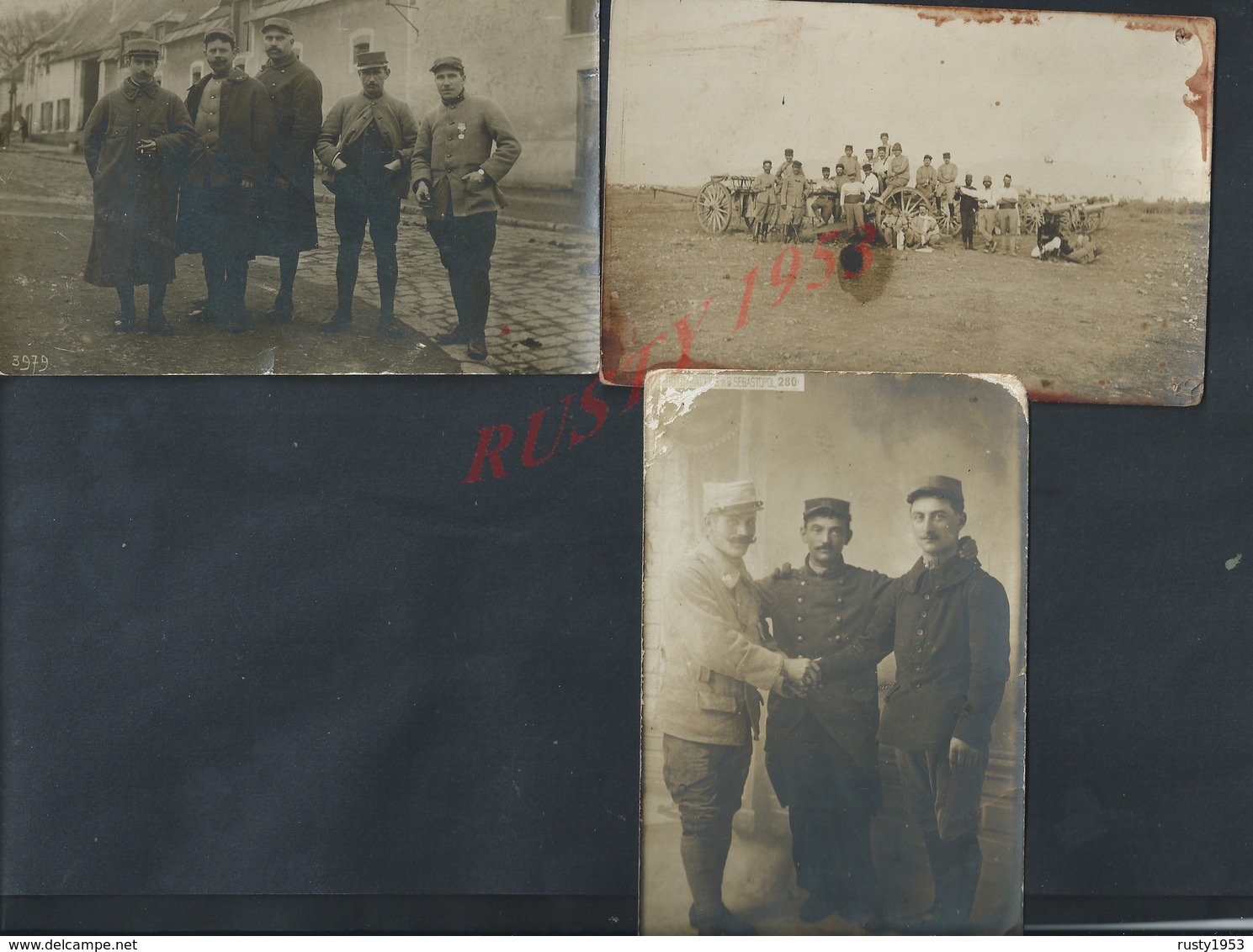 MILITARIA CARTE PHOTO MILITAIRE GROUPE DE SOLDATS ? UN AVEC MEDAILLE A SITUER NON ECRITE : - Characters