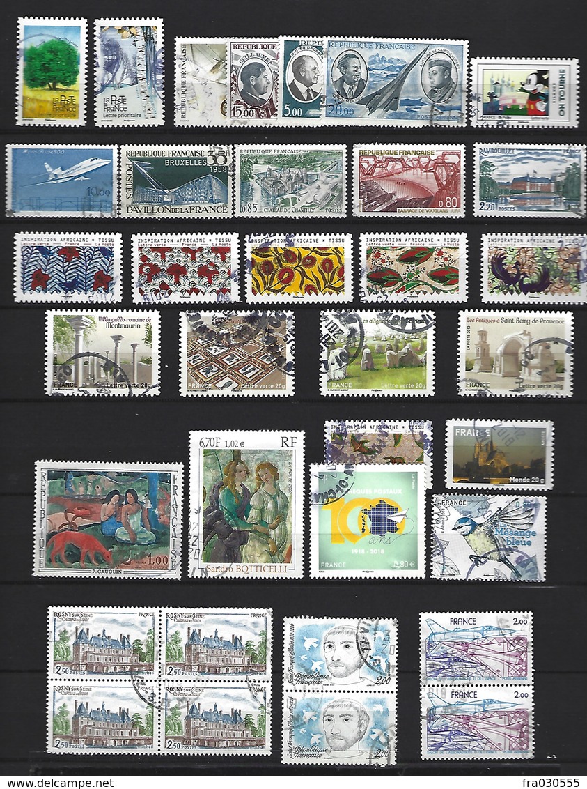 FRANCE - Joli Lot De 35 Timbres Oblitérés - CACHET ROND - Autres & Non Classés