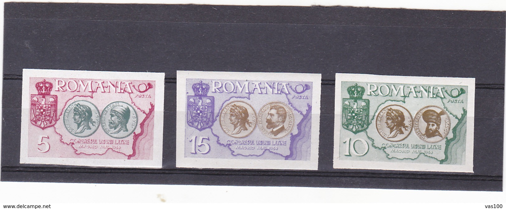 SPAIN - EXILE ,UNION OF TRANSYLVANIA WITH ROMANIA,FULL SET 1954,MNH,ROMANIA. - Local Post Stamps
