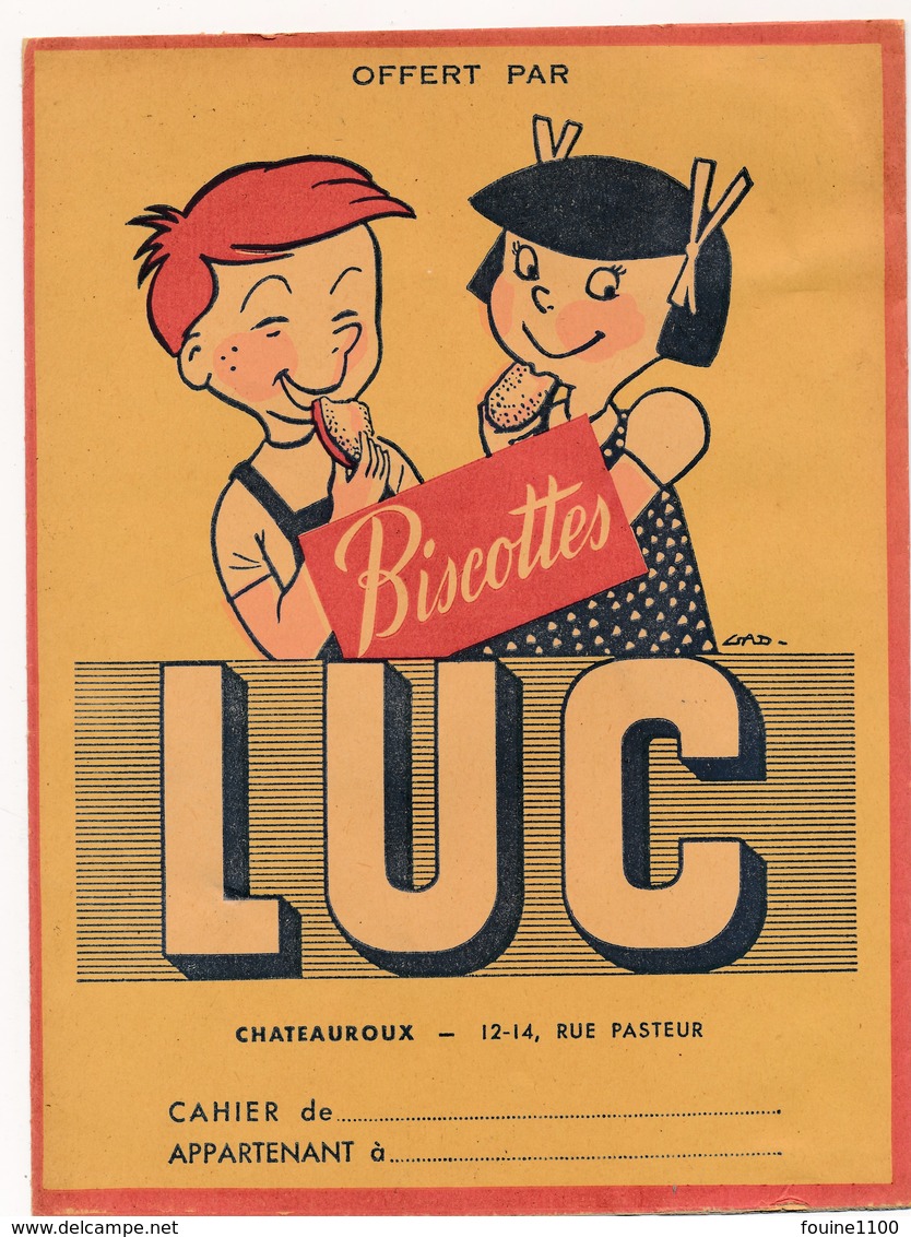 Protège-cahier Illustré  BISCOTTES LUC  ( CHATEAUROUX ) - Biscottes