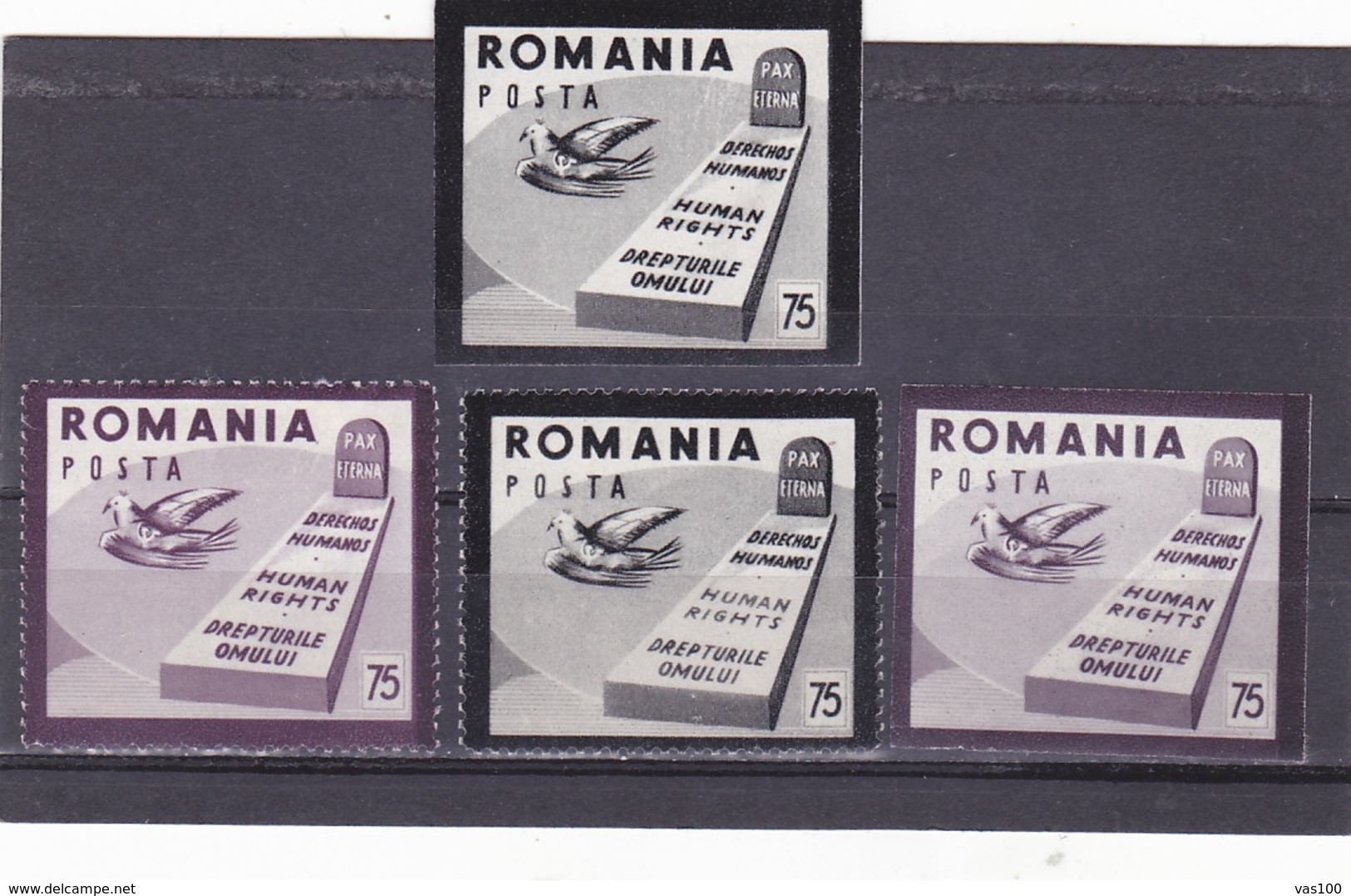 SPAIN - EXILE ,HUMAN RIGHTS,PERFORATED + IMPERF.1959,MNH,ROMANIA. - Lokale Uitgaven