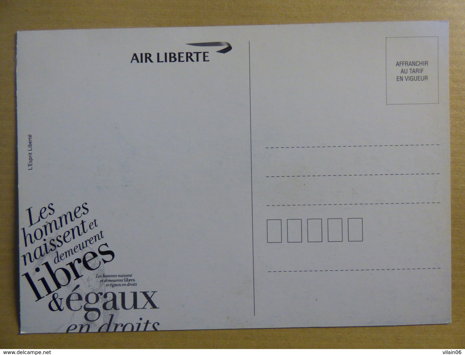 AIR LIBERTE  FOKKER 100    AIRLINE ISSUE / CARTE COMPAGNIE - 1946-....: Ere Moderne