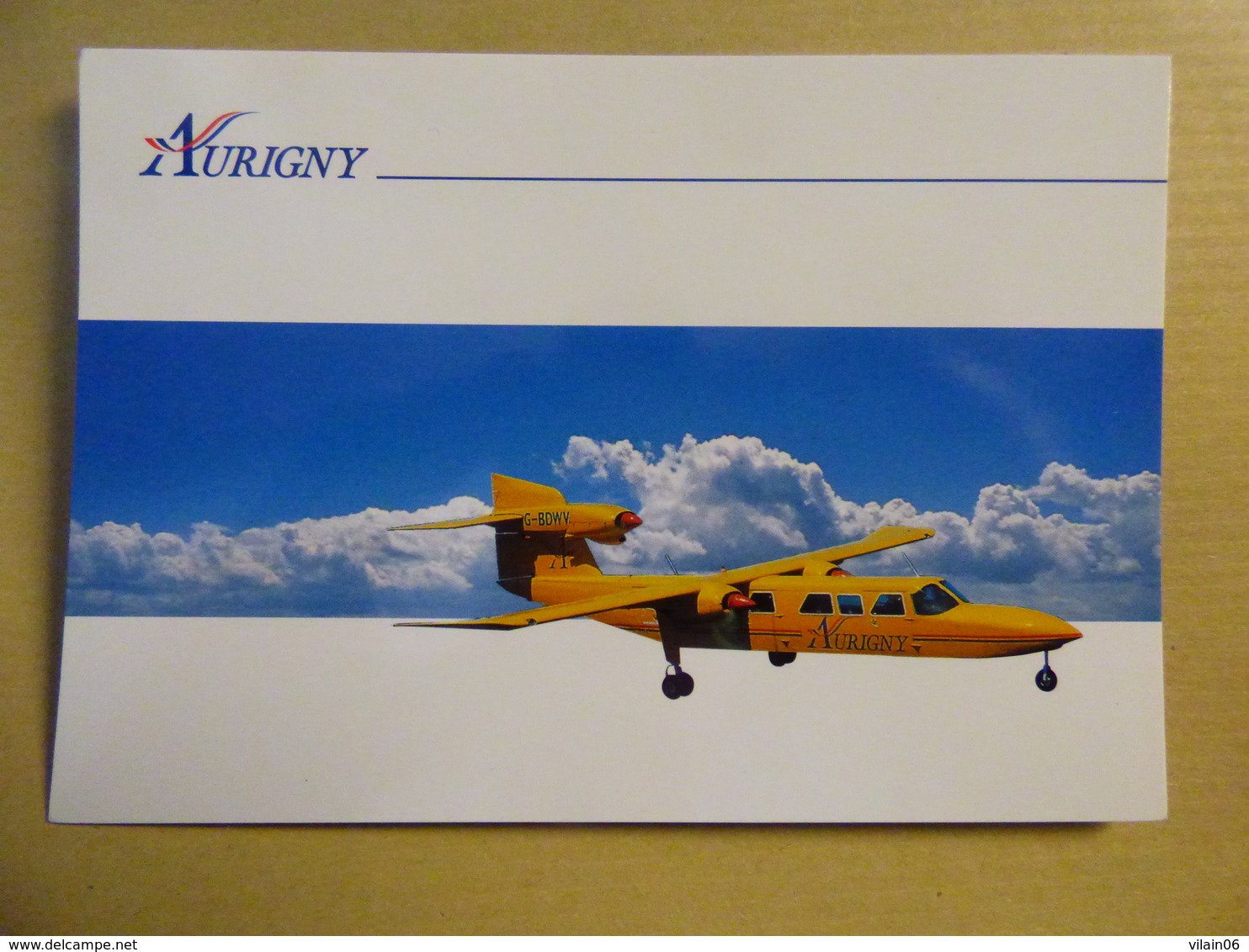 AURIGNY  TRISLANDER       AIRLINE ISSUE / CARTE COMPAGNIE - 1946-....: Ere Moderne