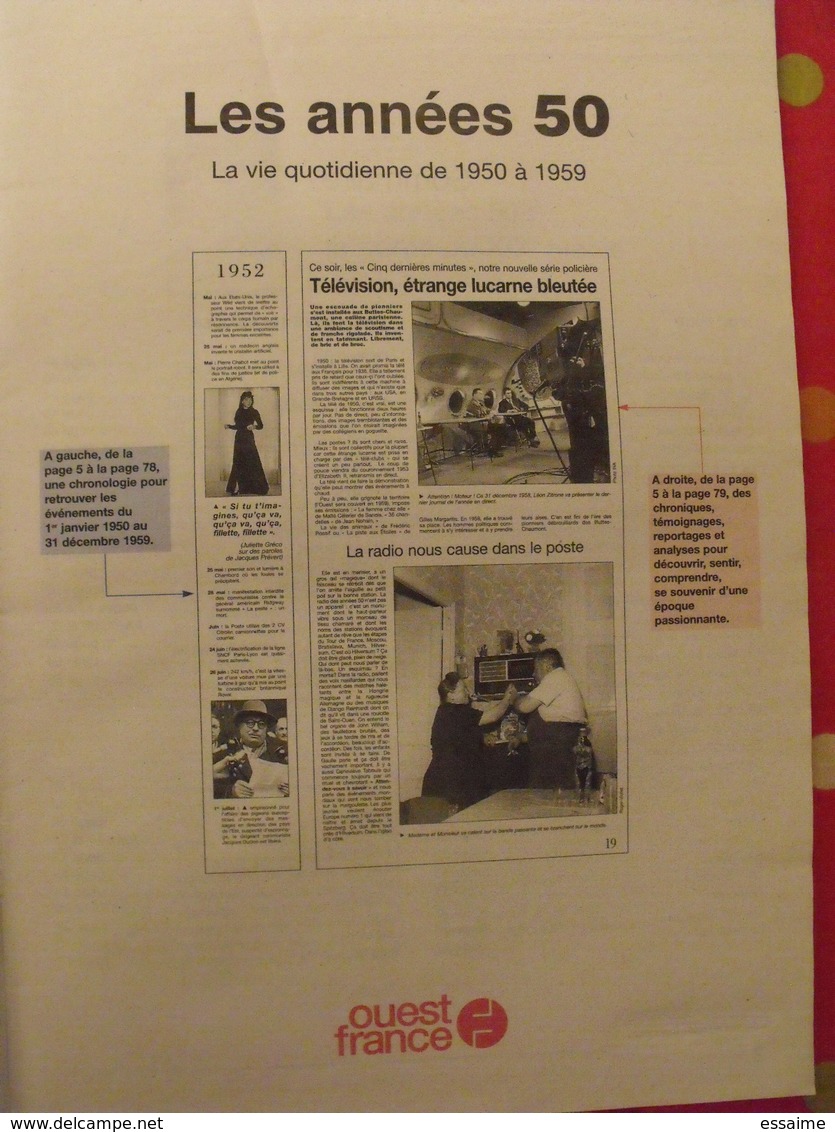 Les Années 50. Ouest-France. 1996. La Vie Quotidienne De 1950 à 1959. 4CV - History