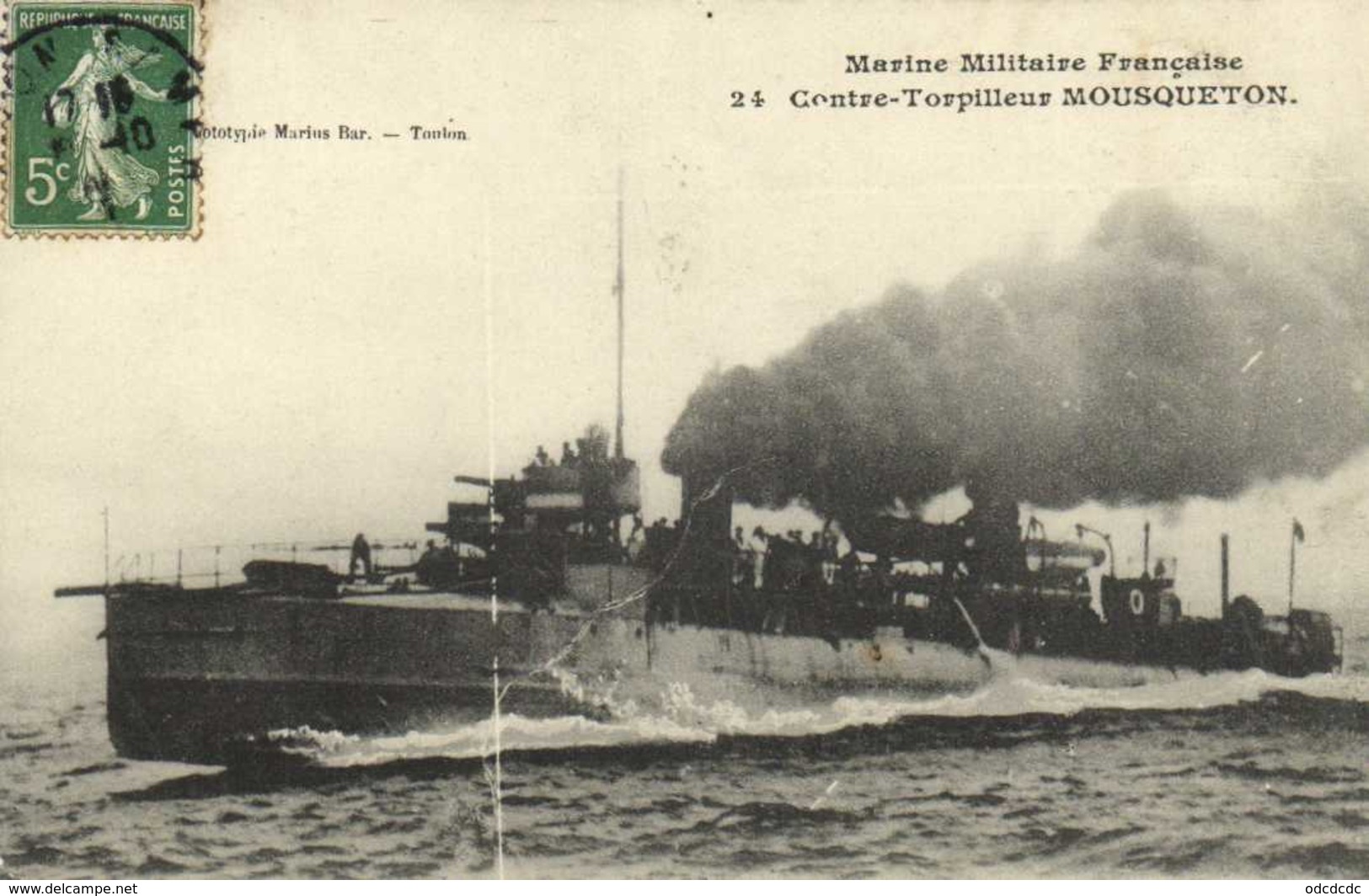 Marine Militaire Francaise Contre Torpilleur MOUSQUETON RV - Unterseeboote