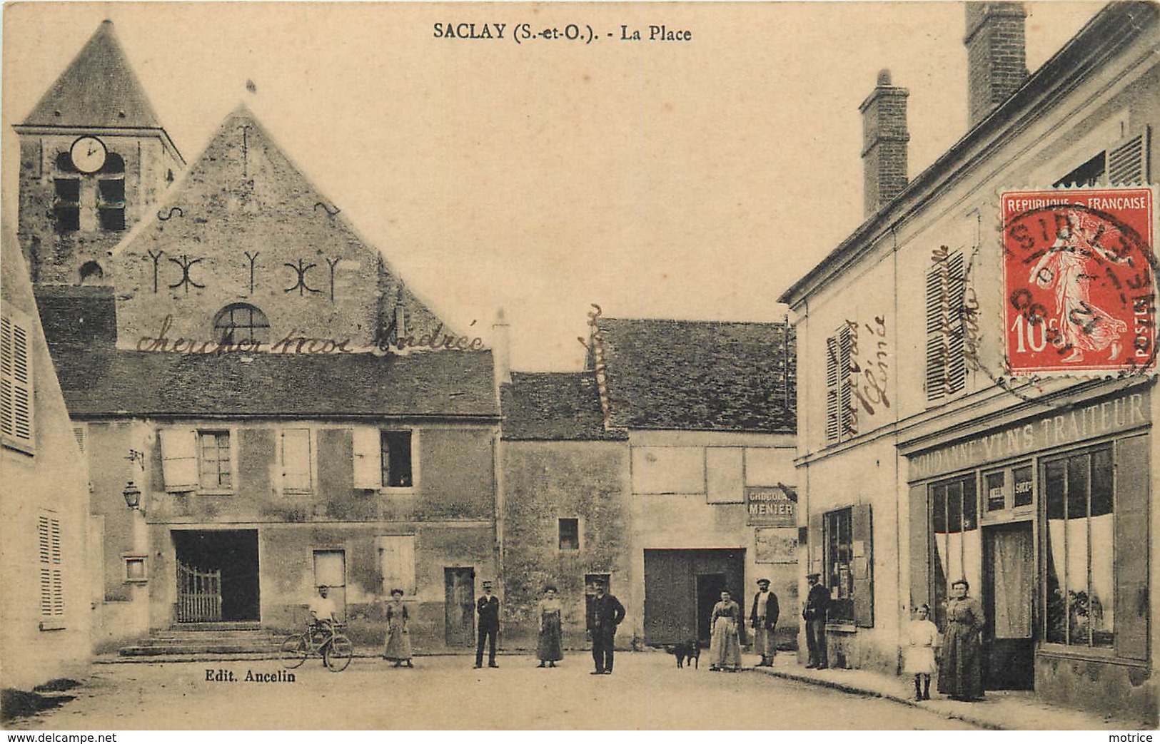 SACLAY - La Place, Soudanne Vins Traiteur. - Saclay