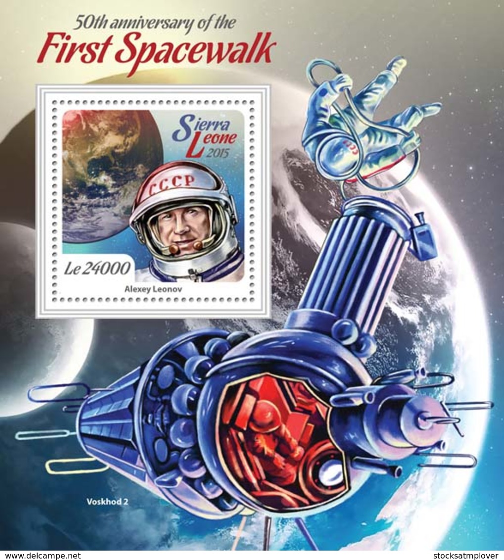 Sierra Leone 2015   First Spacewalk(Alexey Leonov - Sierra Leone (1961-...)