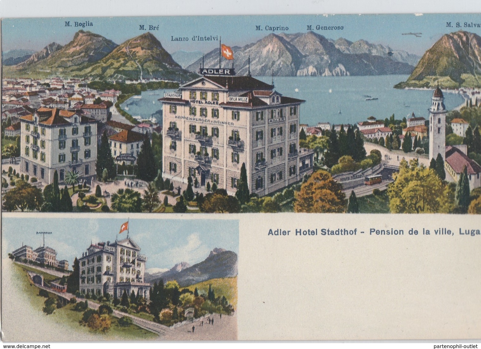 Cartolina - Postcard / Non Viaggiata - Not  Sent /  Svizzera, Lugano - Adler Hotel Stadthof - Sent