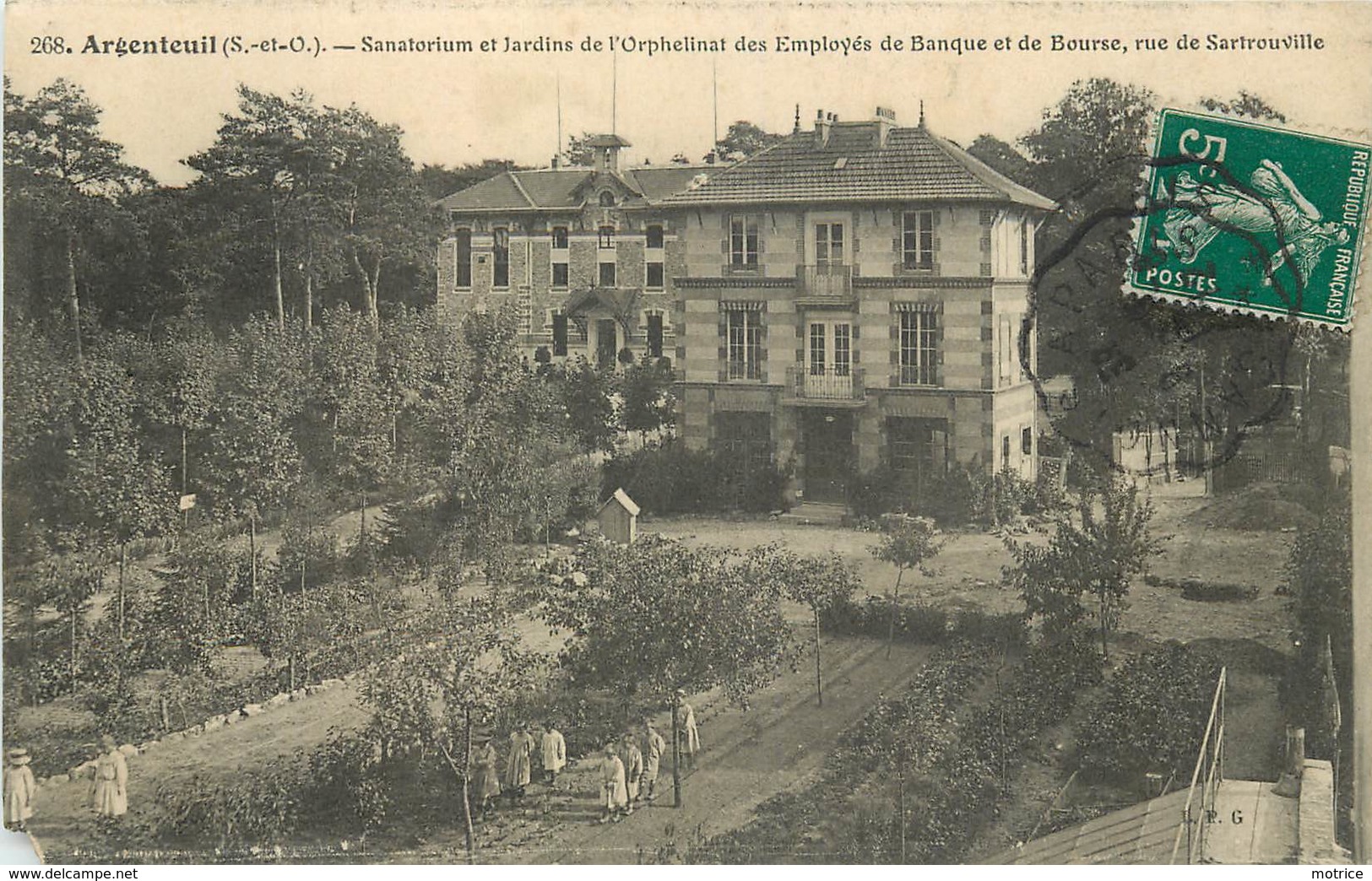 ARGENTEUIL - Sanatorium Et Jardins De L'orphelinat Des Employés De Banque Et De Bourse, Rue De Sartrouville. - Argenteuil