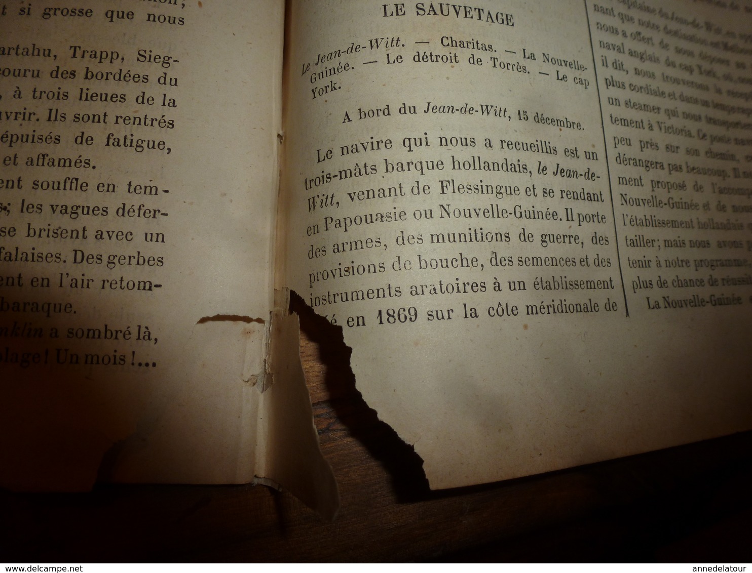 1883 JdV : Jeu du ririki aux îles Fidji; Chasse au tigre en Inde et Indochine;etc  (document en très mauvais état)