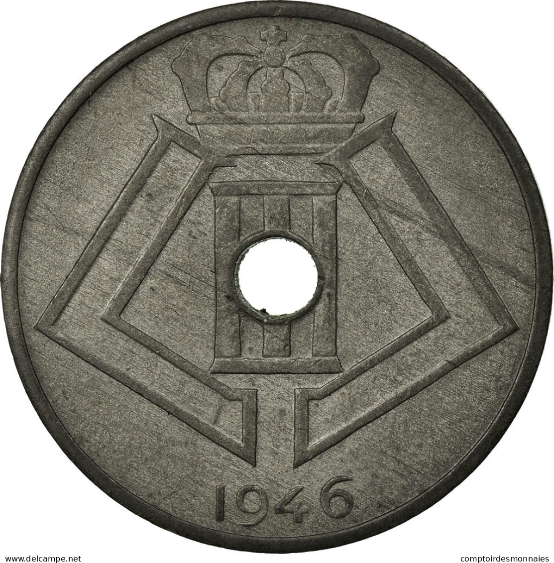 Monnaie, Belgique, 25 Centimes, 1946, TTB, Zinc, KM:131 - 10 Cent & 25 Cent