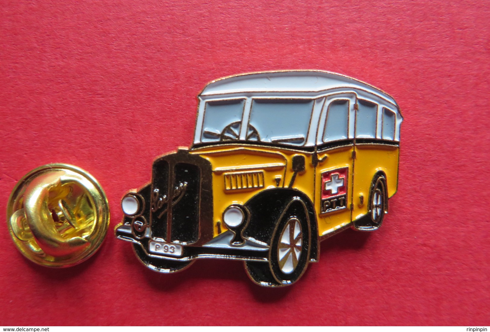 Pin's,Car,Bus,PTT, SAURER,P93,Oldtimer,Postauto,Suisse - Transports