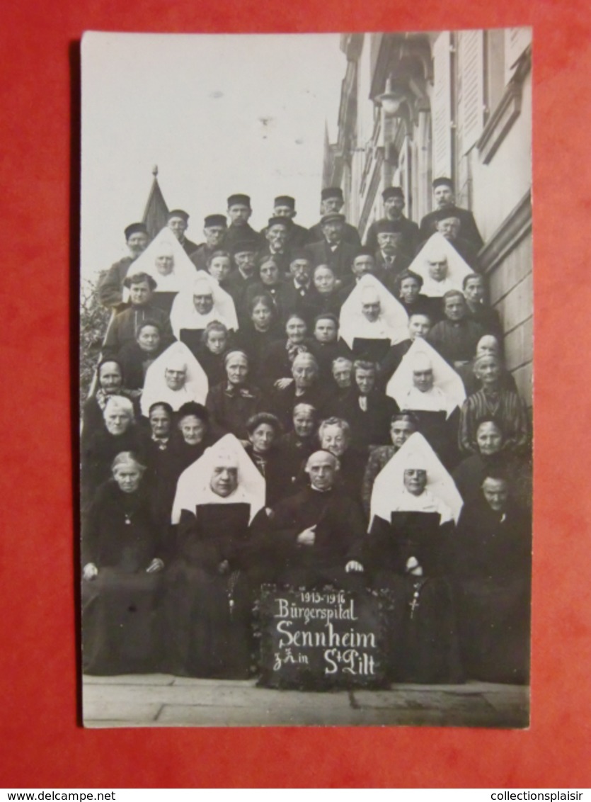 CPA ALLEMAGNE CARTE PHOTO RELIGIEUSES 1914/18 SENNHEIM PHOTO DE GROUPE - Other & Unclassified