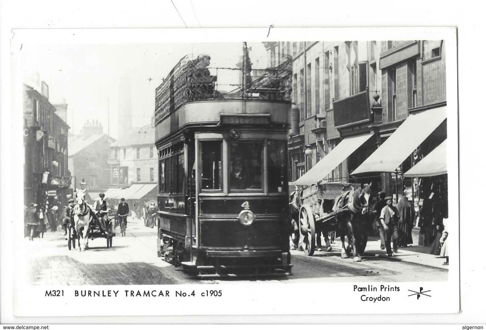 21675 - London Burnley Tramcar N° 4 C1905 Pamlin Prints Croydon - Autres & Non Classés