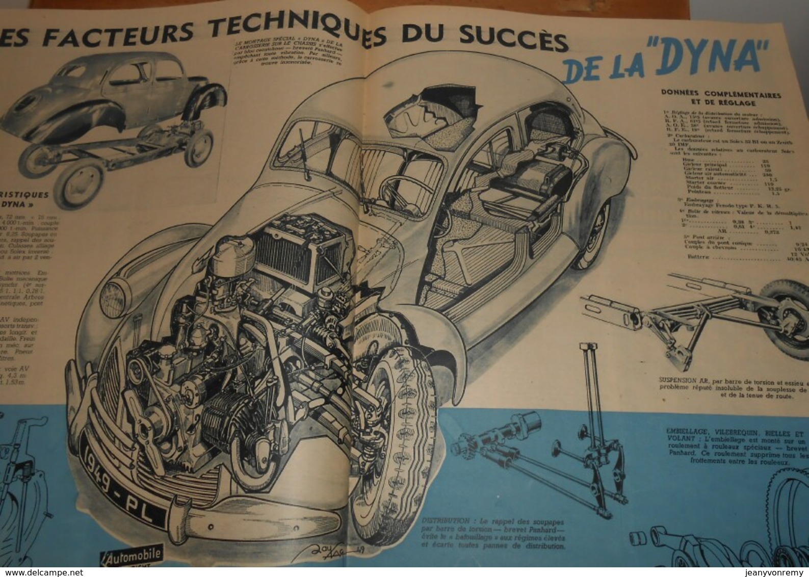 L' Automobile. Juin 1949. La Dyna Panhard. - Auto/Moto