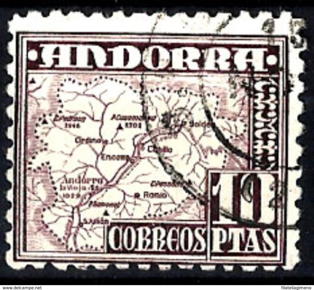 Andorra Española Nº 57 En Usado - Usados