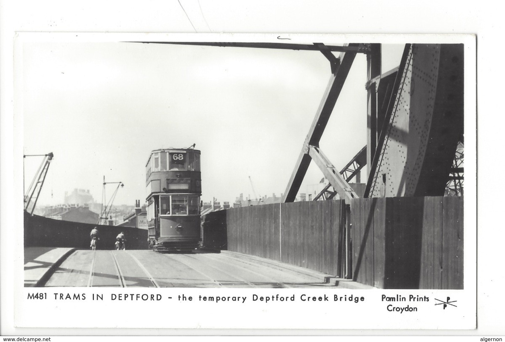 21676 - London Trams In Deptford The Temorary Deptford Creek Bridge Pamlin Prints Croydon - Autres & Non Classés