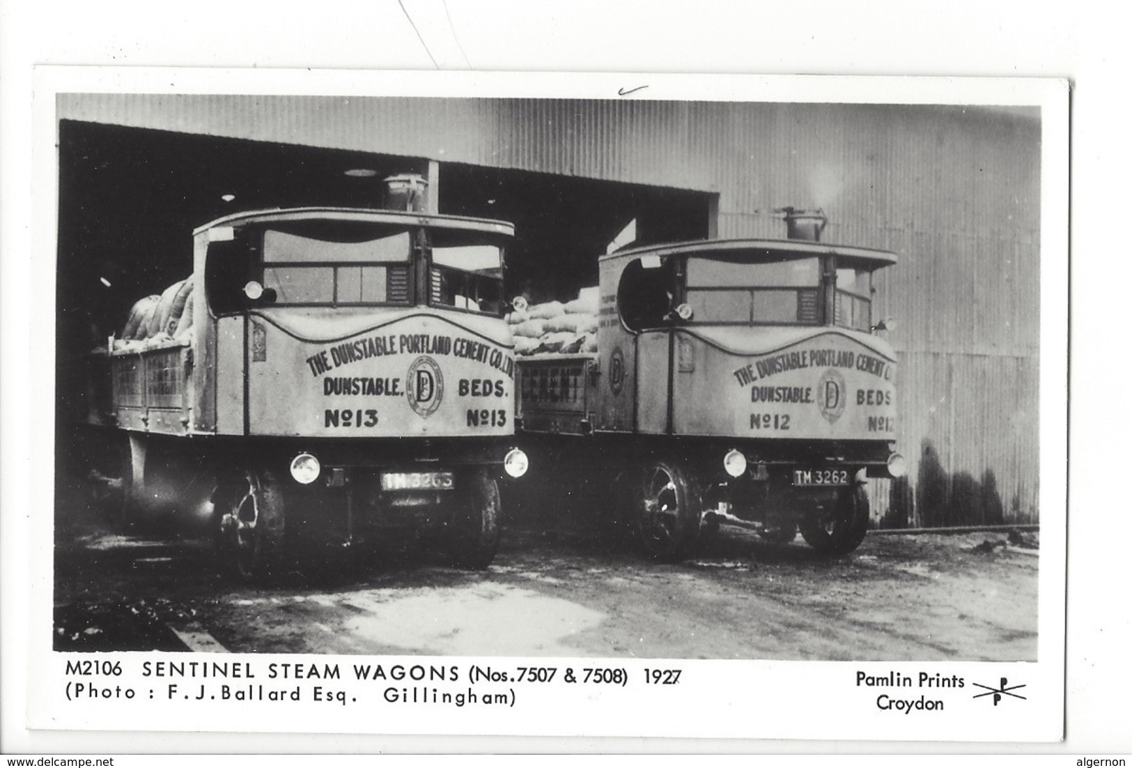 21680 - London Sentinel Steam Wagons 1927 Pamlin Prints Croydon Platform One Fulham Road London - Autres & Non Classés