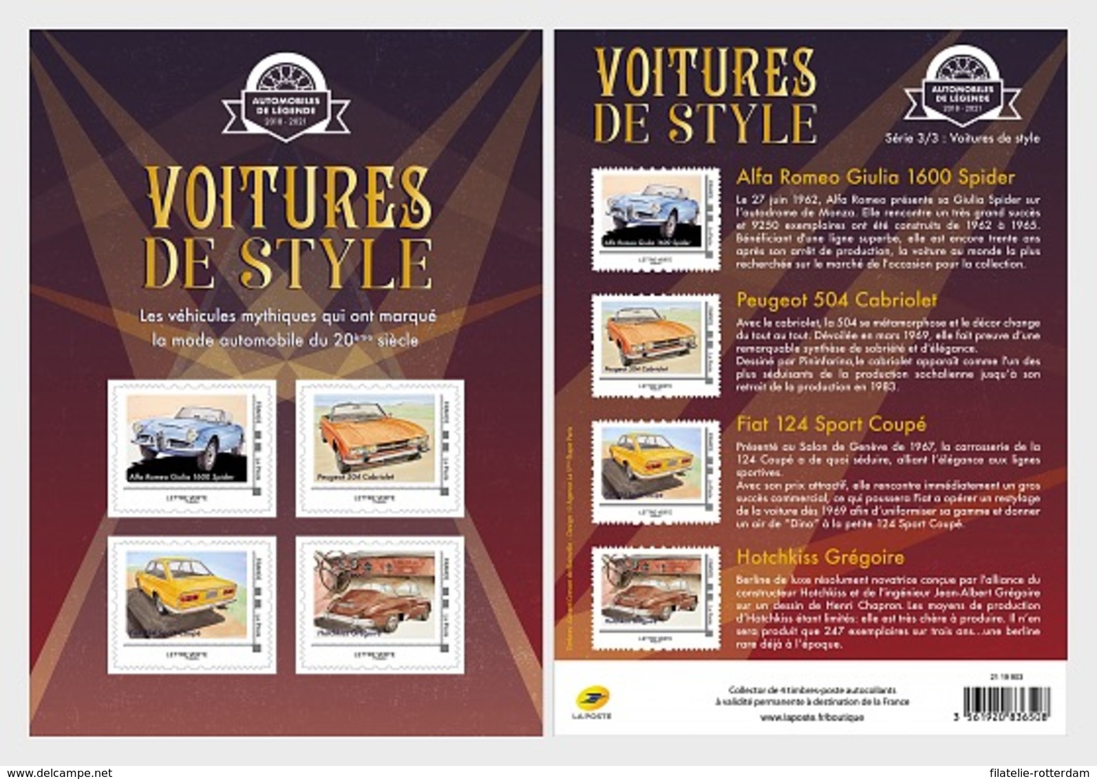 Frankrijk / France - Postfris / MNH - Sheet Stijlvolle Auto's 2019 - Nuovi