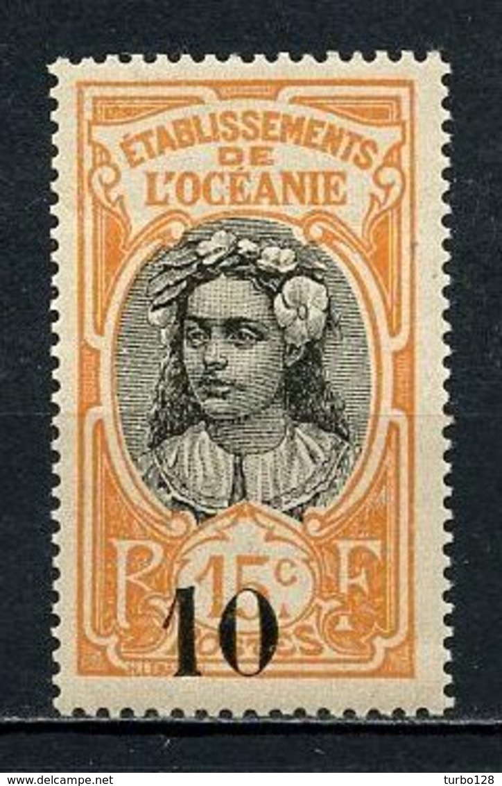 OCEANIE 1916 N° 43 ** Neuf MNH Superbe C 5,20 €  Tahitienne Couronne Fleurs Flowers - Unused Stamps